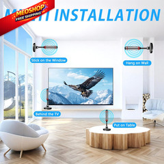 Digital TV Antenna for Smart Indoor，2026 HD with 5.5 IN, black