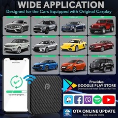 Pyle Wireless Carplay & Android System iA Box-4GB RAM 64GB ROM (Black Pattern)