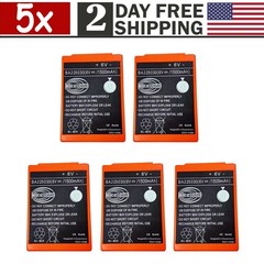 [5 Pack] 1500mAh BA225030 6V Battery For HBC Crane Remote Pump Truck Battery