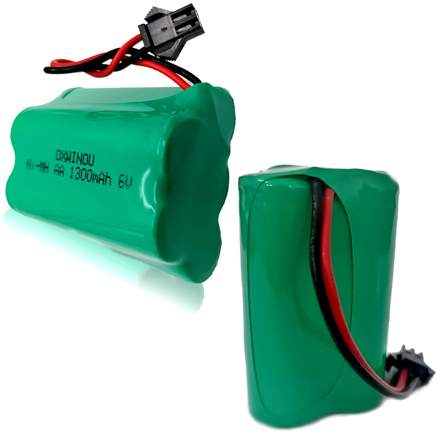 6V 1300mAh Ni-MH AA SM2P Rechargeable Battery Pack Plug For Toy Remote Car 2PCS