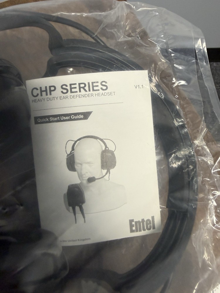 ENTEL CHP450D/DX Series Ear Defender Headset w/ PTT Boom Mic