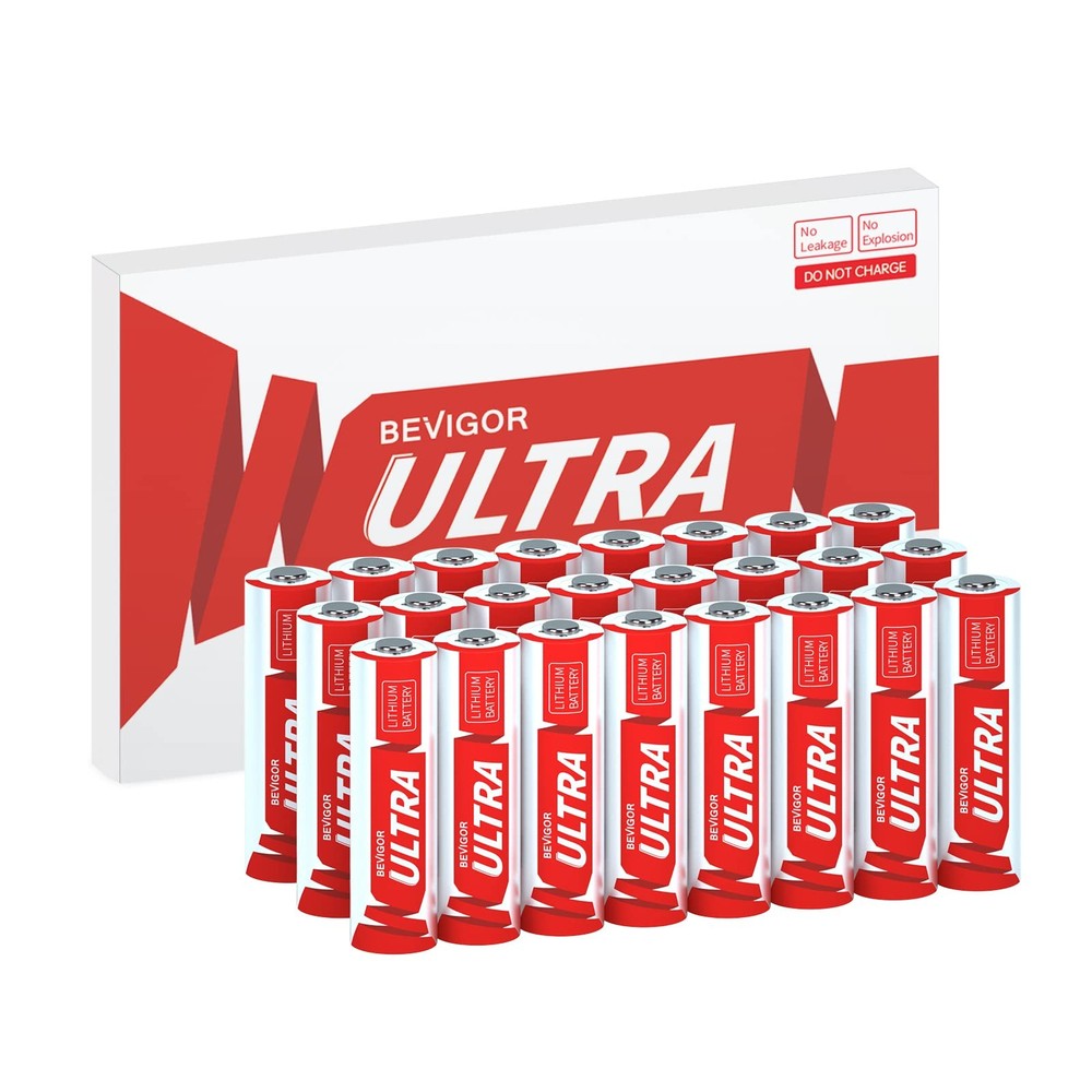 High-Capacity AA Lithium Batteries 24 Pack, 3500mAh for High-Drain Devices