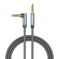 AUX Cord 6ft,3.5mm Stereo Audio Cable 90 Degree Nylon Braided 3.5mm Male to Male