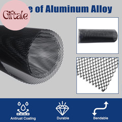 40″X13″ Universal Black Metal Mesh: Aluminum Alloy 3 X 6Mm Rhombic Hole Car Gril