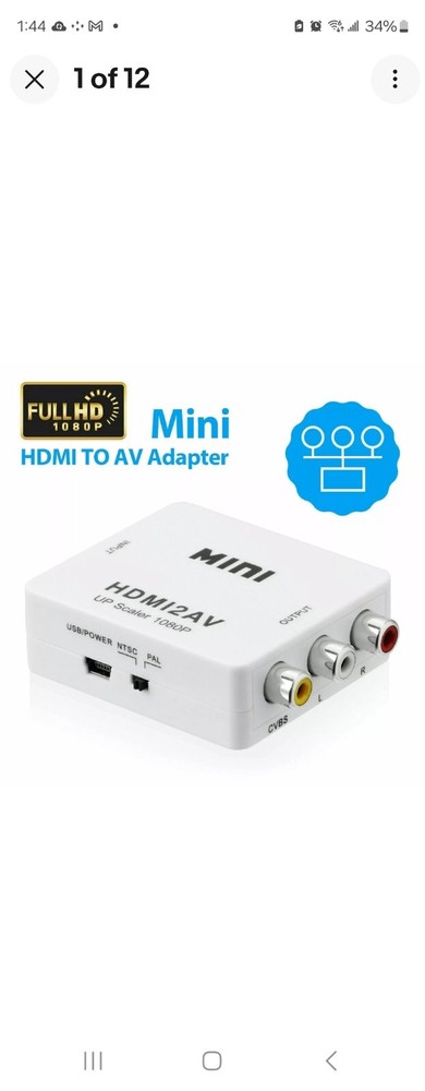 HDMI2AV Mini Converter HDMI To AV Adapter HDMI to RCA 1080P HD Video Audio