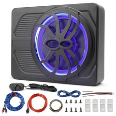 10″ 1000W Slim Under-Seat Subwoofer Powered Car Truck Sub w/ Amplifier Speaker