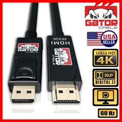 4K DisplayPort DP to HDMI Cable 60Hz 2160P 25.92Gbps HDR Audio Video Adapter PC