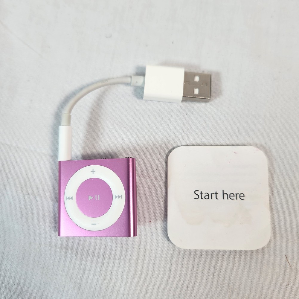 Apple iPod Shuffle 4th Generation Pink (2 GB) Tested Working- Needs Battery