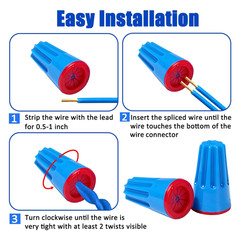 15PCS Waterproof Wire Electrical Connectors 22Awg-8Awg,Outdoor Seal Electrical T