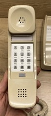 Vintage ITT Wall Phone Beige Push Button Landline Telephone USA Tested Working