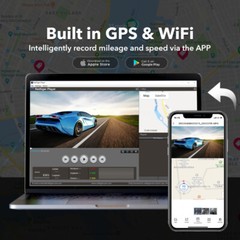REDTIGER 4K Dual Dash Camera Front and Rear Dash Cam WIFI&GPS With 32GB SD Card