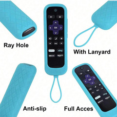 1Pc Silicone Protective Remote Control Cover For Roku TV Remote Holder Glow Case