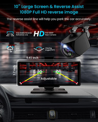 10.26″ Wireless Apple CarPlay Android Auto Portable Car FM Touch Screen Radio