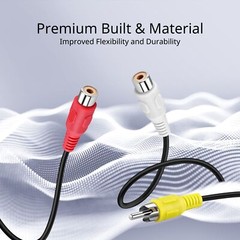 3 RCA Extender Extension Cable (6 Feet) – 3RCA Male to Female