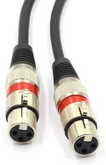 2X XLR Male to Dual XLR Female 3 Pin Jack Splitter Oxygen-Free Cable 0.5M/1.5FT