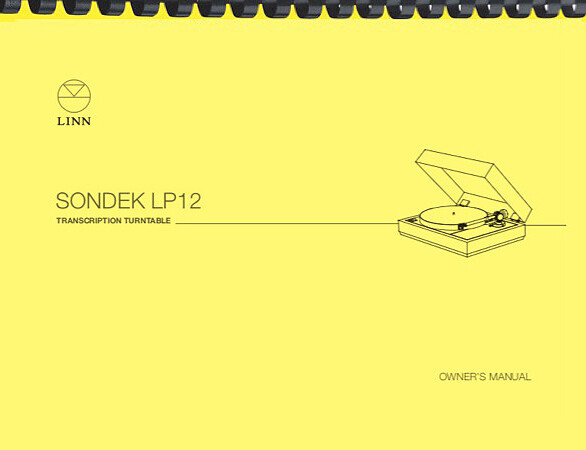 Sondek LP12 Turntable 5-in-1 OWNER’S USER MANUAL