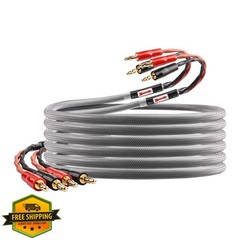 YYTCG Speaker Cable 6.56ft/2m OFC Banana Plugs