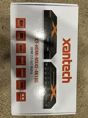 Xantech XT-HDMI-MX42-4K18G HDMI 2.0 4×2 Matrix w/ Audio Breakout and EDID Manage