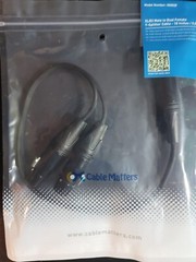 Cable Matters Balanced XLR Splitter Cable 1.5ft / 0.5m XLR Y Splitter Cable 2