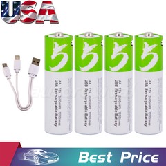2-4PCS 1.5V 750/2600mWh AA / AAA Battery USB Rechargeable Lithium ion Batteries