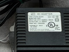 Wall Wart, AC/DC Adapter, Model: DND-3005, 30 VDC 500 ma