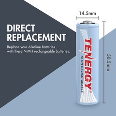 Tenergy Bulk AA,AAA 2500mAh,1000mAh NiMH Rechargeable Batteries Cells 1.2V Lot