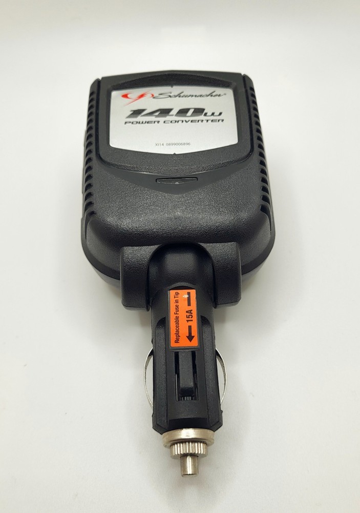 Schumacher 140w Power Converter with AC Outlet and USB Charging