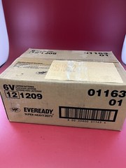 Box of 12 Eveready 1209 6V Lantern Battery Heavy Duty Spring Top Factory Case