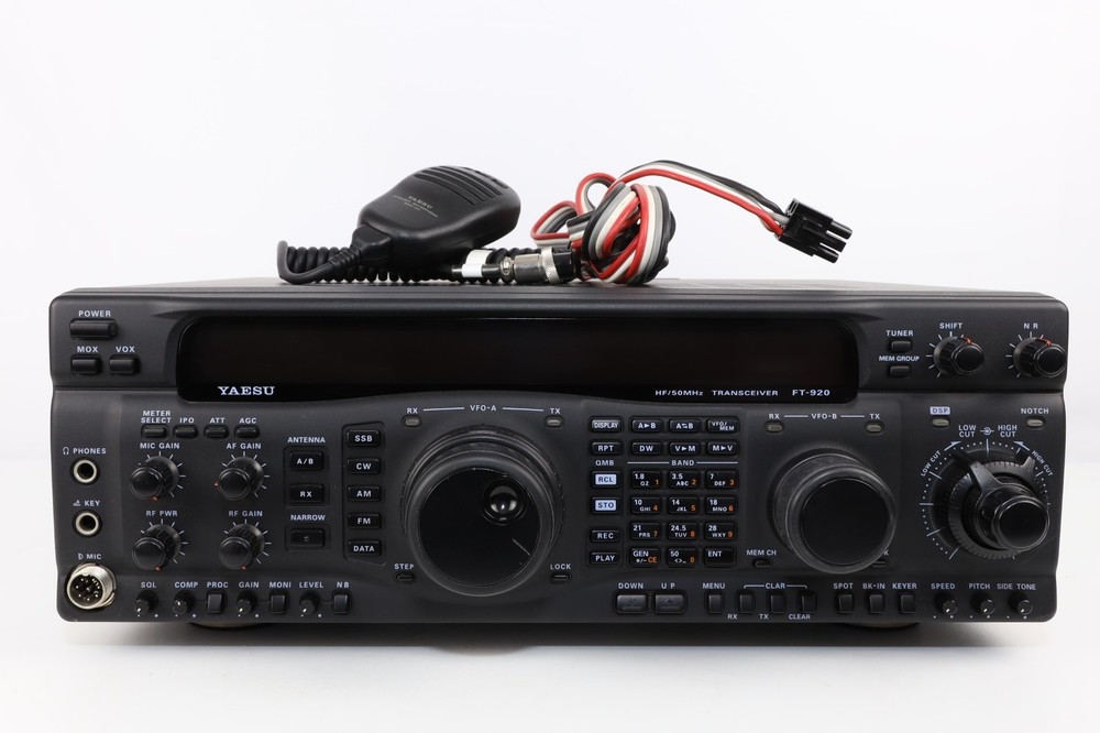 YAESU FT-920 HF/50MHz 100W All Mode Ham Radio Transceiver W/mic,DC Power Cable