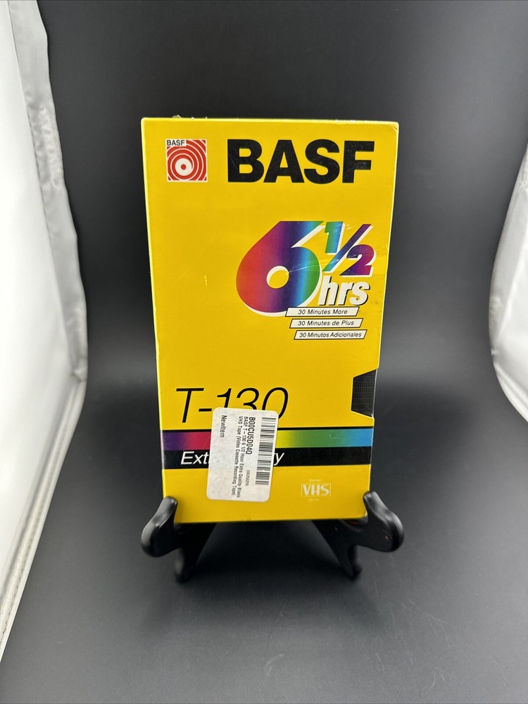 BASF Extra Quality T-130 VHS Video Tape 6-1/2 Hours Fast Shipping Sealed