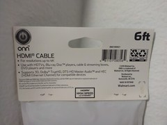 ONN HDMI Cable Cord for Hi-Def AV 6’ Devices for Resolution up to 1080p