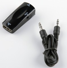 HDMI Female to VGA Female Video Converter Adapter with audio For PC DVD HDTV TV