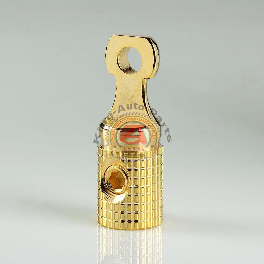 NEW 24K GOLD PLATED RING TERMINAL 5/16” HOLE 0 GAUGE 5/16″EYELET FREE SHIPPING
