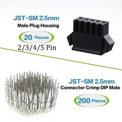 OCR 2.5mm Pitch JST SM Connector 2 3 4 5 Pin Male/ Female Housing Plug Connec…