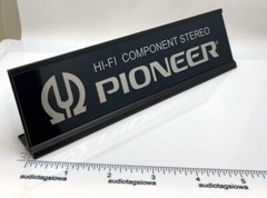 Pioneer Hi-Fi Component Stereo Desk Sign – Custom Silver Aluminum