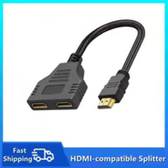 4K HDMI Cable Splitter Adapter 2.0 Converter 1 In 2 Out 1 Male to 2 Female