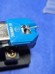 Genuine ATVM95C Cartridge/Black Technics Style Headshell/SILVER LITZ WIRES