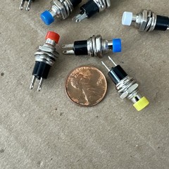 Solder-Free Miniature Momentary Push Button Switches SPST 12 Pack