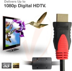 HDMI 25ft Cable Cord for HD TV LCD 3D DVD PS4 Xbox 1080p V1.4 High Speed Red US