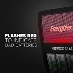 Energizer Rechargeable AA and AAA Battery Charger with 4 AA NiMH Batteries