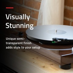 Fluance Acrylic Turntable Platter Mat, Reduce Vibrations, Improve Sound Clarity