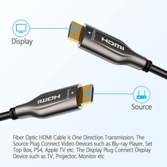 Fiber Optic HDMI Cable 100 Feet, HDMI 2.0, 18Gbps, Supports 4K@ 60Hz, 4:4:4/4…