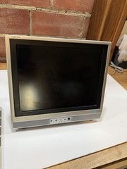 Vintage SHARP Aquos 13 inch TV LC-13S1U-S LCD Box,Remote, Manual Retro Gaming