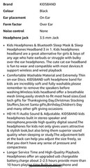 KIDSBAND Kids Headphones Bluetooth Headphones Adjustable Headband for KidsWir…