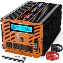 4000W 8000W Power Inverter Pure Sine Wave 12V dc to 110V 120V ac LED Caravan Rv