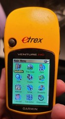 GARMIN eTrex Venture HC Yellow Handheld Satellite GPS Navigation Camping Hiking