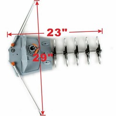 HDTV Amplified Digital HD TV Outdoor Antenna 150 Miles 360 Rotation UHF VHF FM