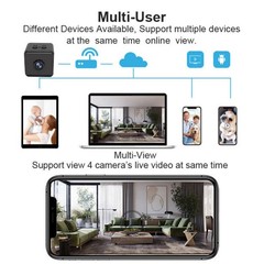 1080P HD Mini Security Camera w/IR Night Vision Motion Alert SD Slot iOS Android