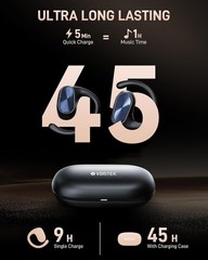 Voistek Wireless Open Ear Headphone Bluetooth 3D Sound Ear Hook TWS Earbuds