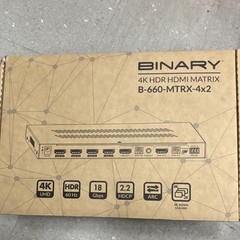 Binary B-660-MTRX-4×2 4×2 HDMI Matrix 4K UHD HDR HDCP 2.2 ARC HDMI 2.0